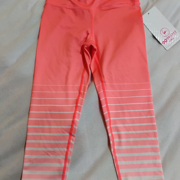 90 Degree By Reflex Other - 90 Degree By Reflex Kids Coral and White Leggings